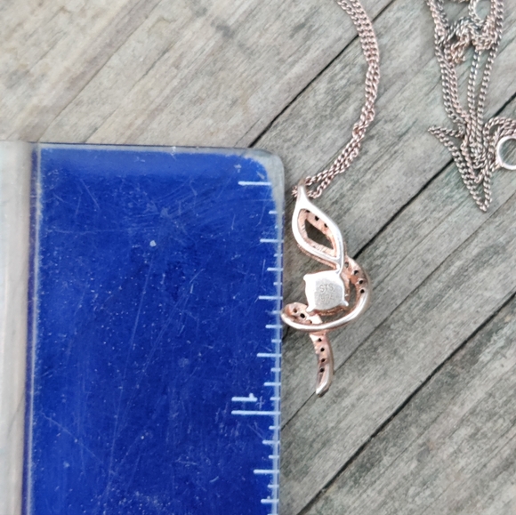 Vintage sterling Niassa ruby and black spinel necklace - Picture 12 of 13